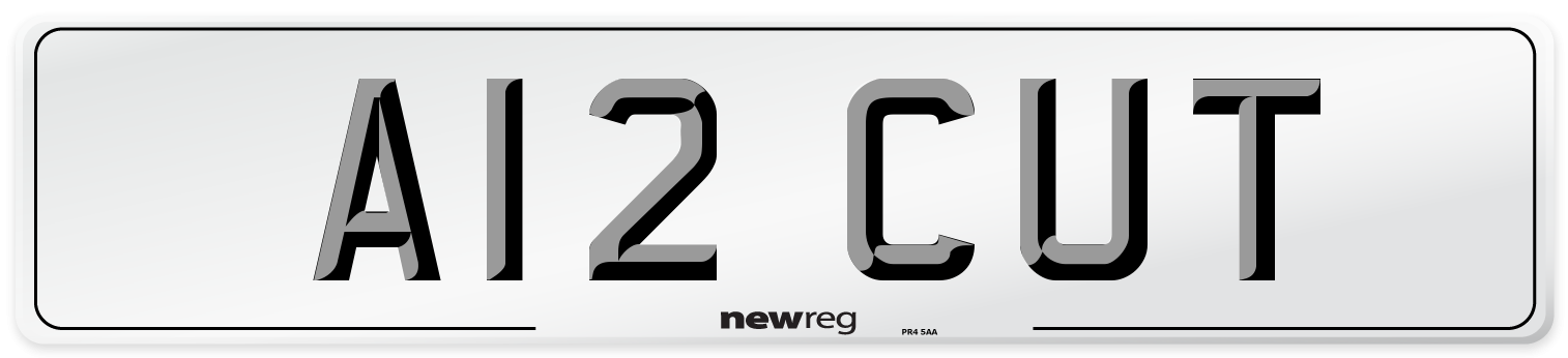 A12 CUT Number Plate from New Reg